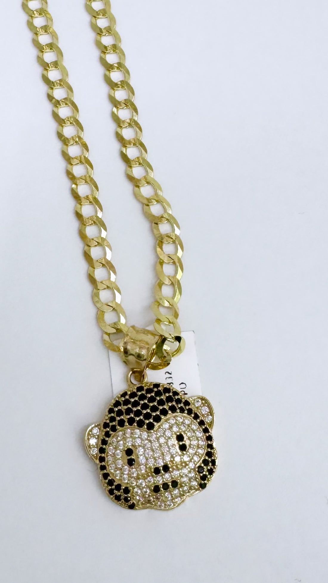 Cuban chain and pendant 14k