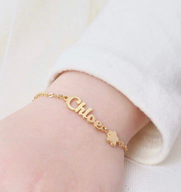 Baby bracelet name 14k